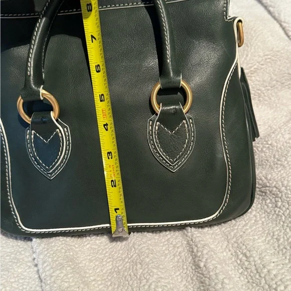Dooney & Bourke Dark Green Leather Satchel color Ivy - Picture 9 of 10